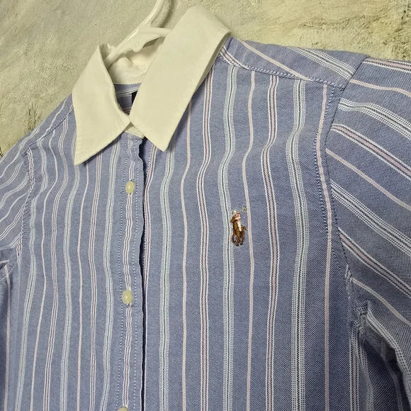 Polo by Ralph Lauren Light Blue Striped Dress - Picture 3 of 5